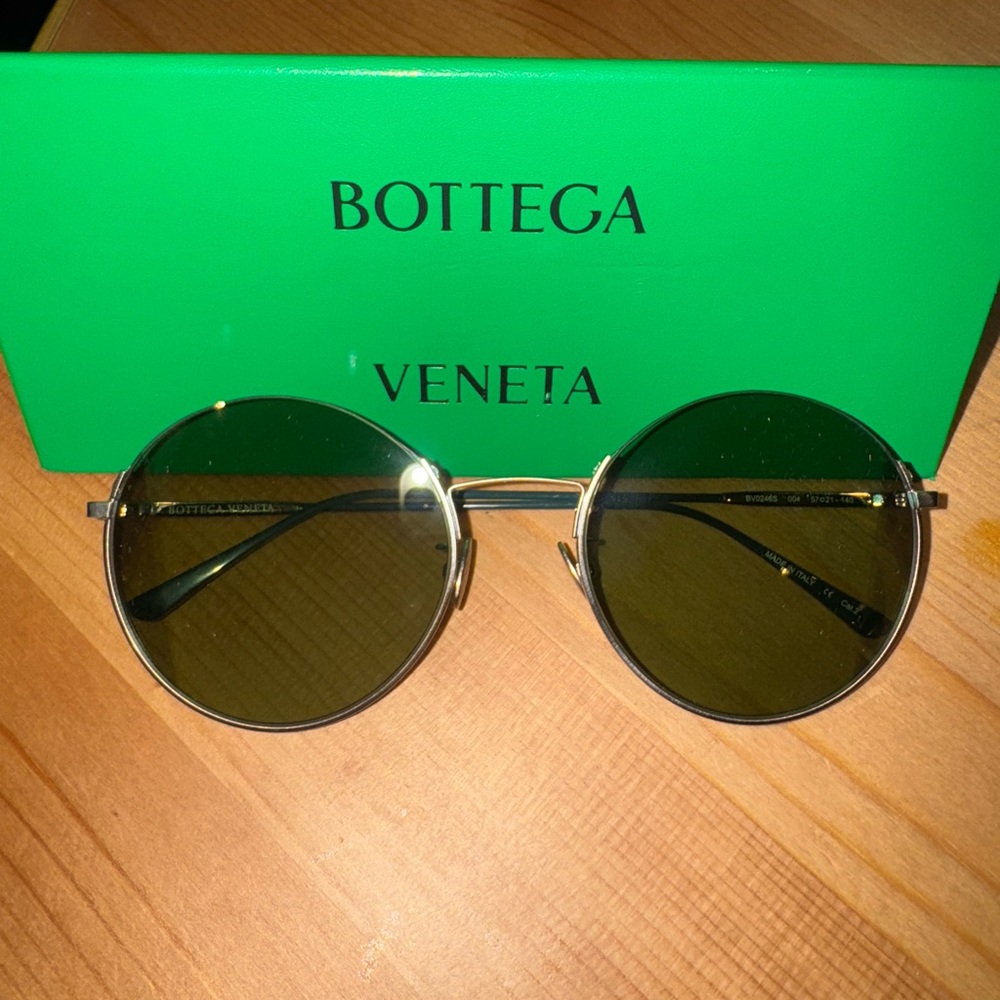 Bottega Veneta Gold Frame Sunglasses